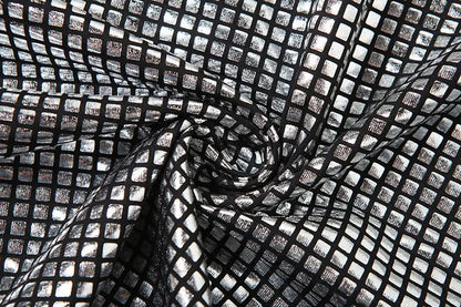 Long sleeve square neck self tie plaid maxi skirt set