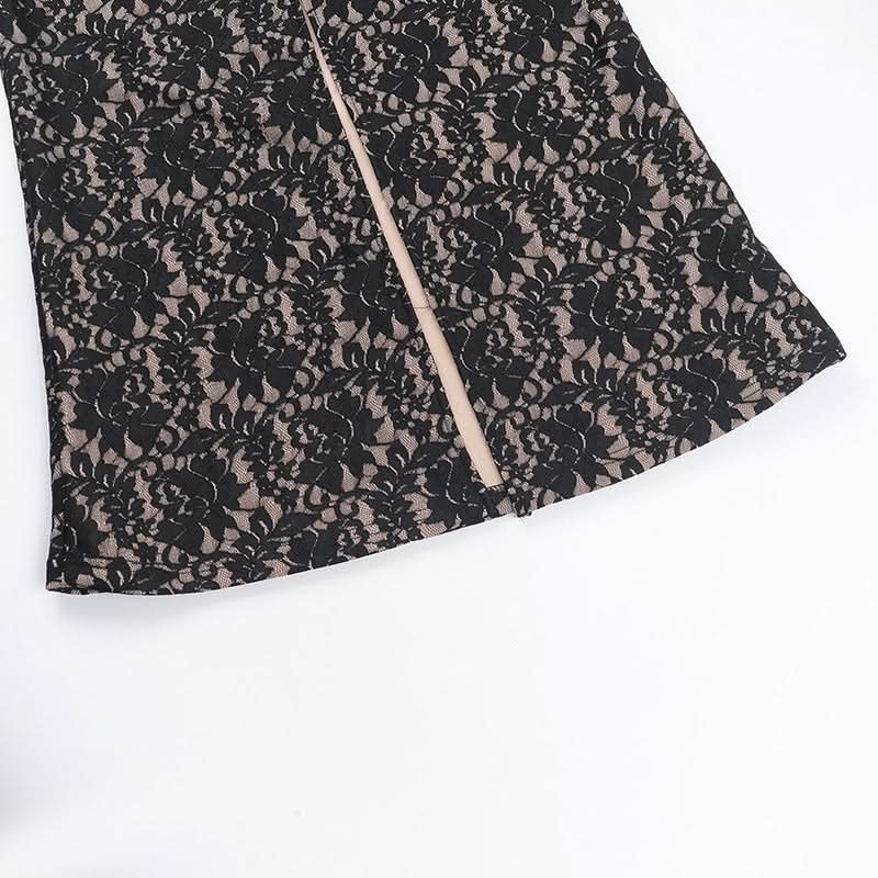 Sweetheart neck lace slit tank maxi dress