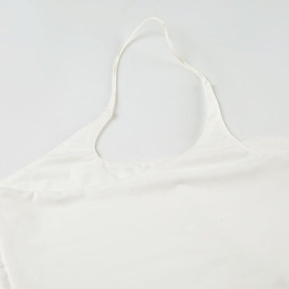 One shoulder solid backless top