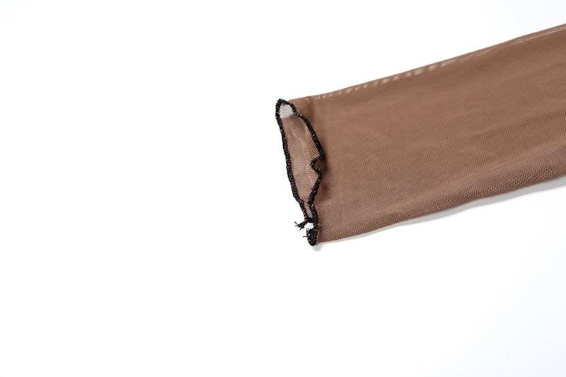 Long sleeve off shoulder mesh ruffle maxi dress