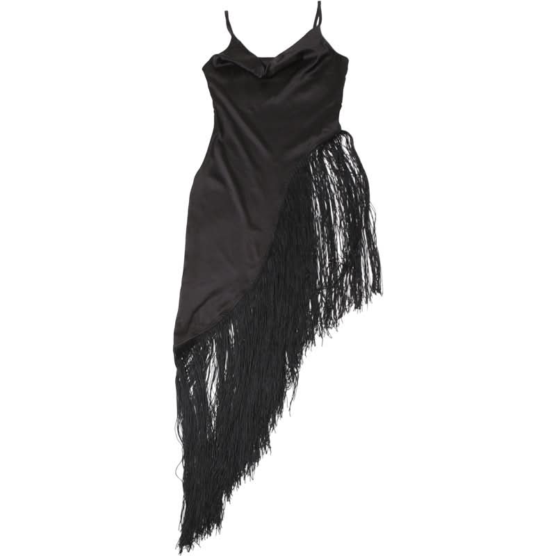 V neck tassels solid irregular cami top