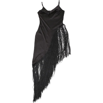 V neck tassels solid irregular cami top