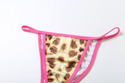 Halter leopard print 3 piece mini short pant set