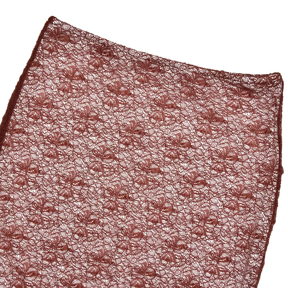 Long sleeve lace see through maxi skirt set