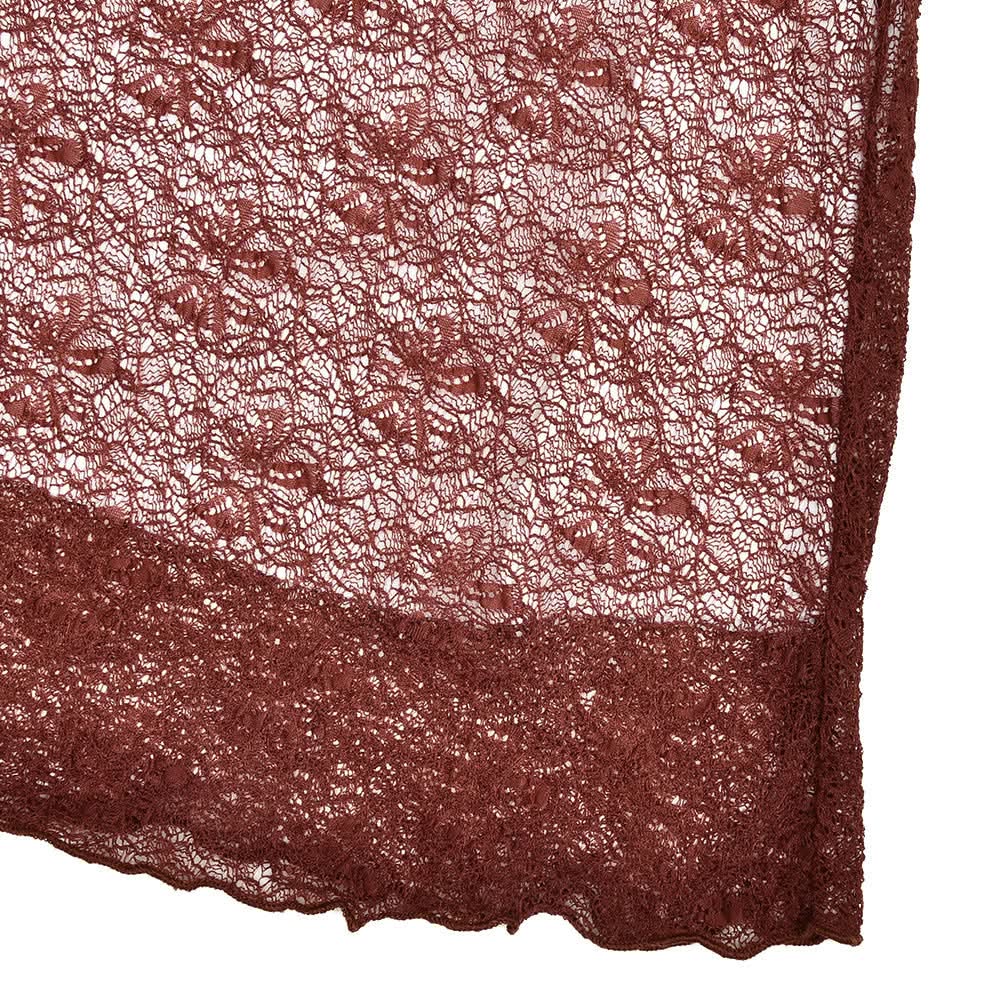 Long sleeve lace see through maxi skirt set