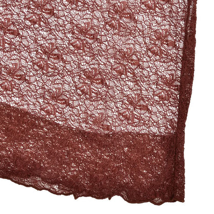 Long sleeve lace see through maxi skirt set