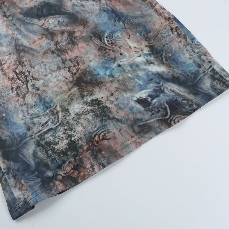 Halter v neck backless contrast maxi dress