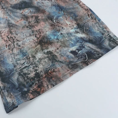 Halter v neck backless contrast maxi dress