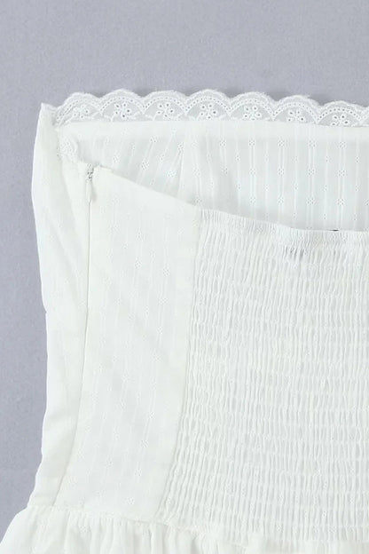 Sexy Lace Patchwork Strapless Strapless Dresses