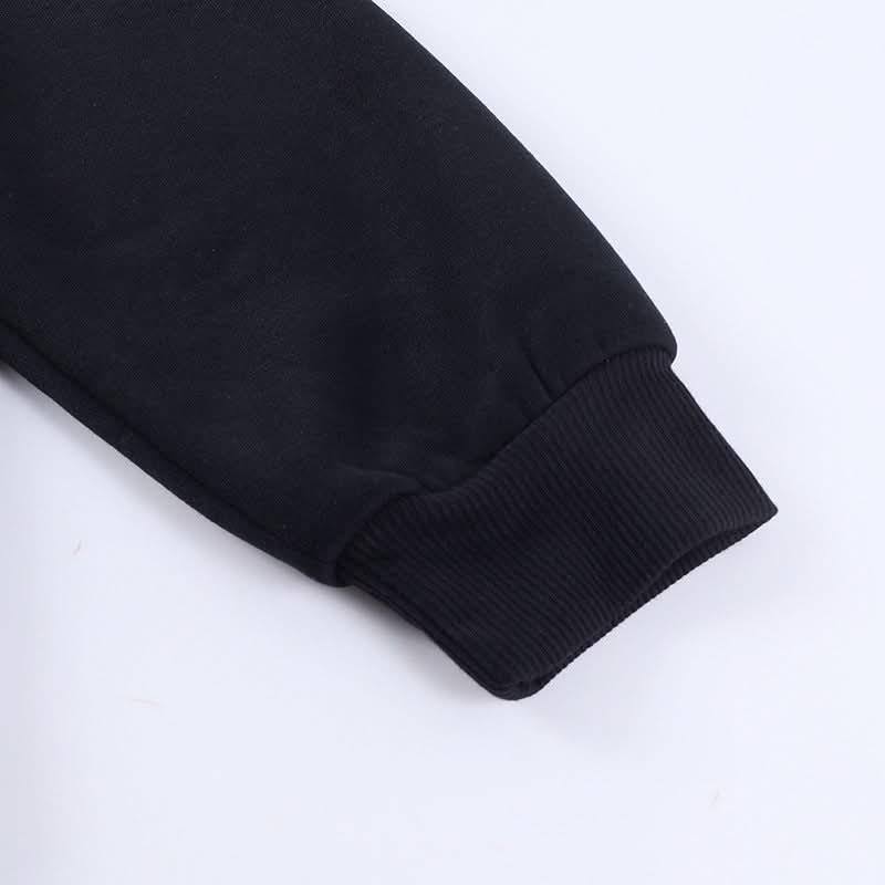 Lace up long sleeve body print contrast top