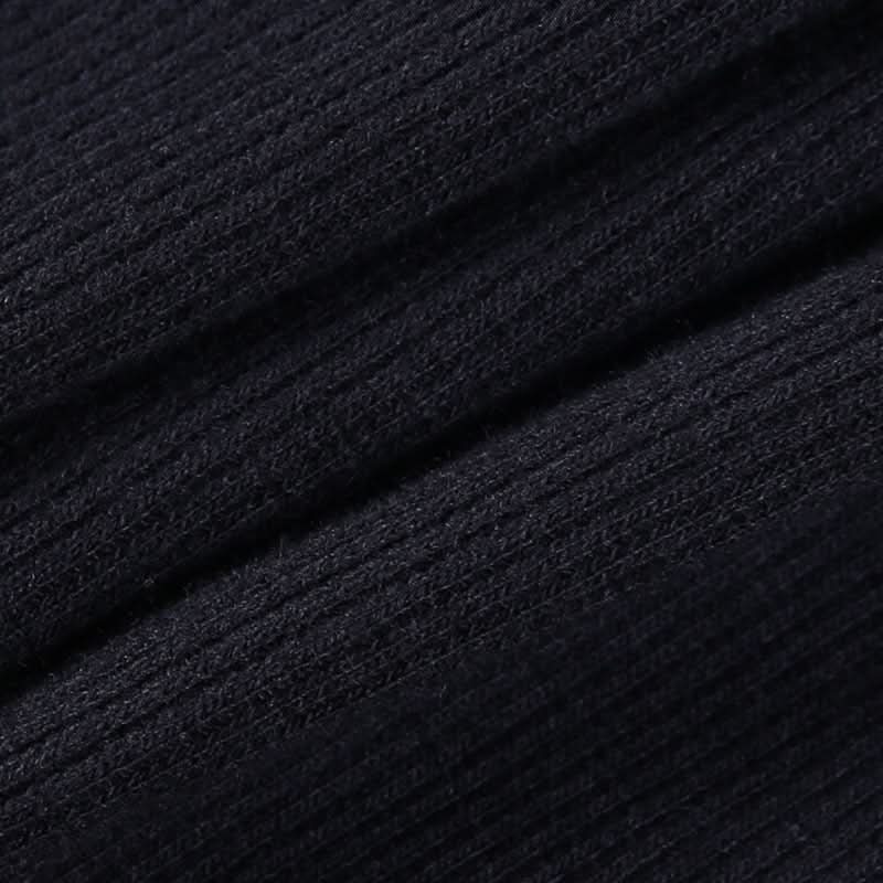 High rise letter pattern ribbed contrast short pant