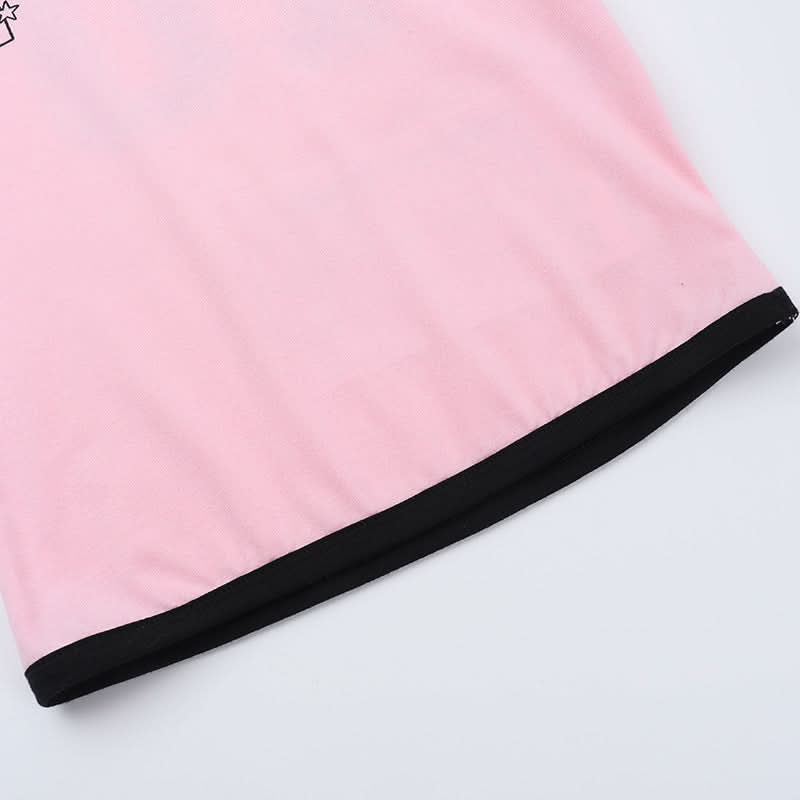 Crewneck short sleeve "10" print top