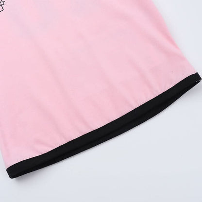 Crewneck short sleeve "10" print top