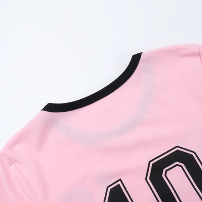 Crewneck short sleeve "10" print top