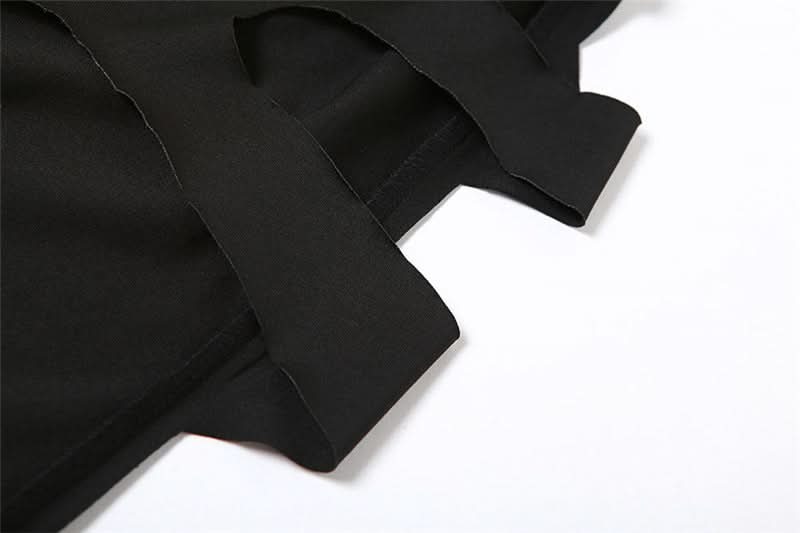 Hollow out solid tank cut out maxi dress