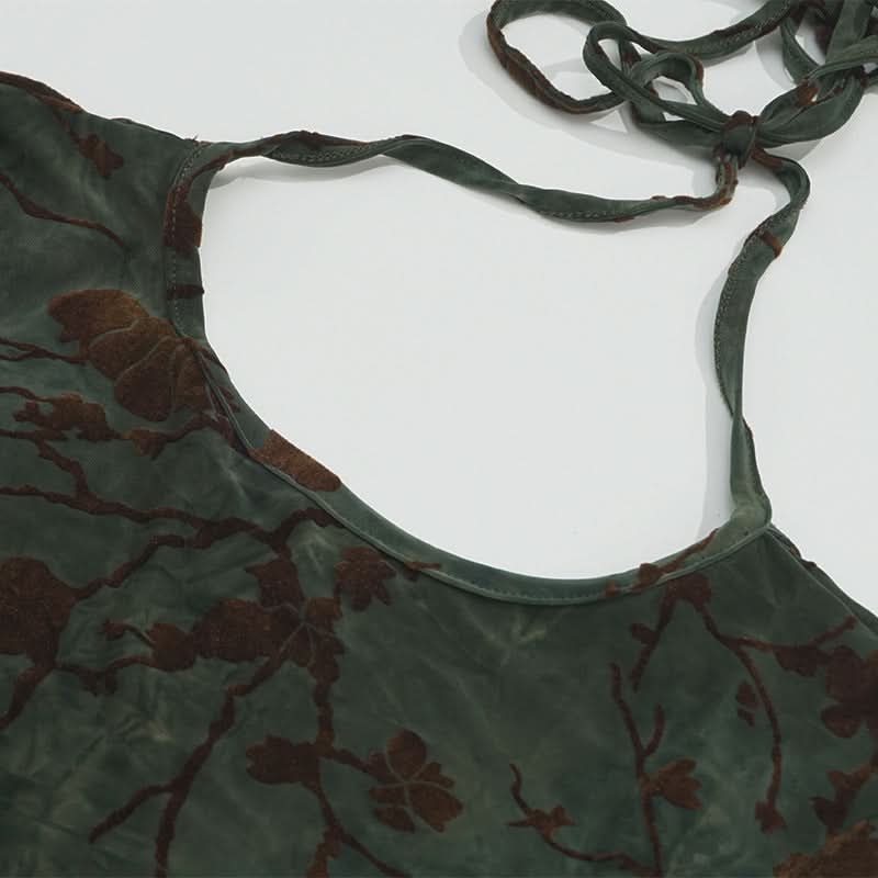 Long sleeve backless self tie slit maxi dress