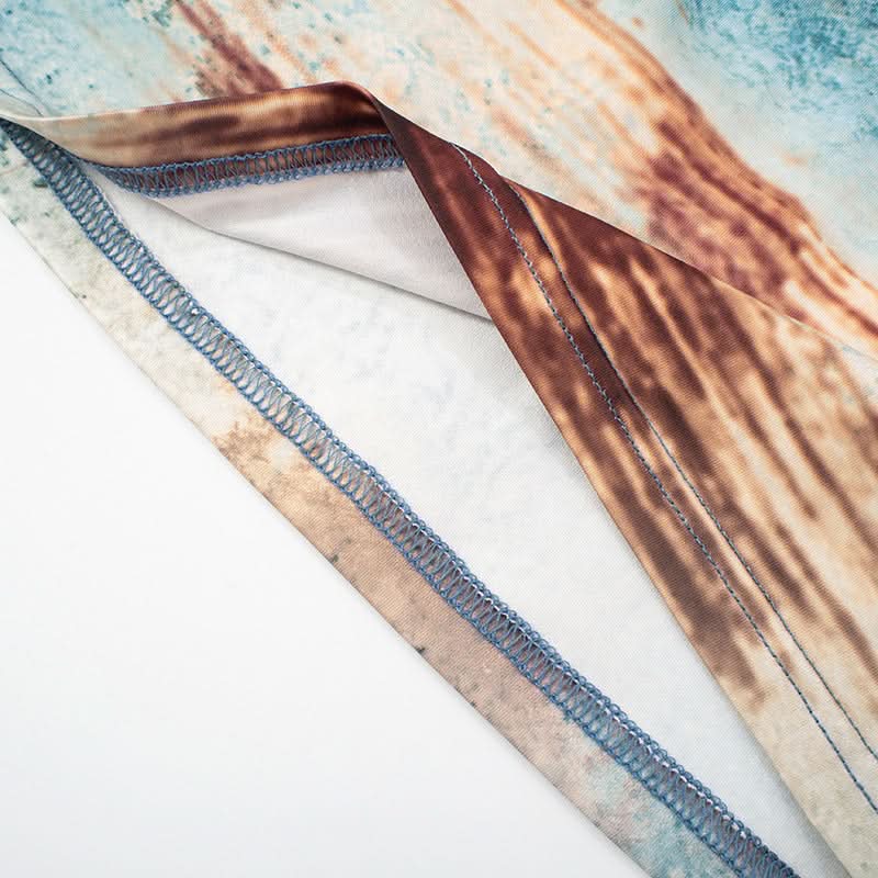 Contrast backless tube maxi skirt set