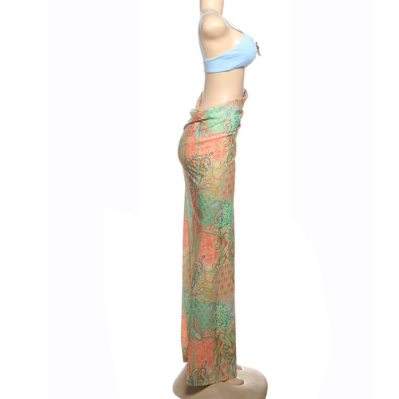 Flower applique hollow out cami cut out maxi dress