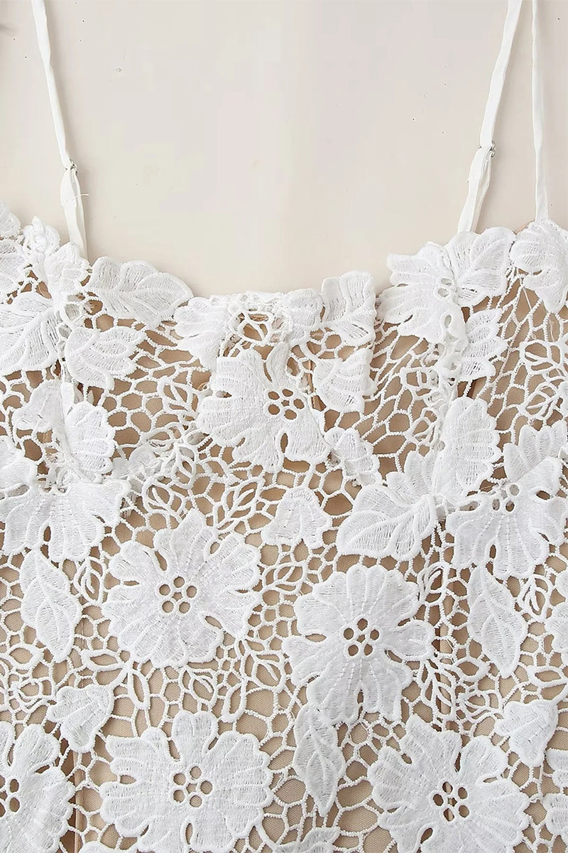 Sexy Lace Strap Design V Neck Long Dresses