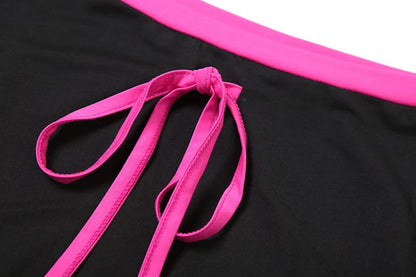 Star print ruffle self tie mini skirt set