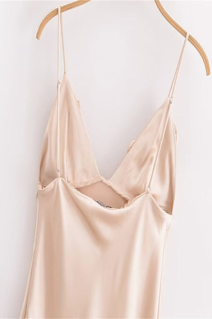 Sexy Patchwork Flowers V Neck Sling Dresses