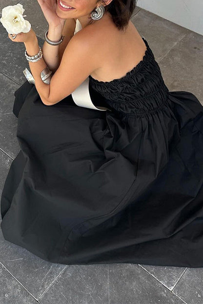 Sexy Patchwork Strapless Strapless Dresses