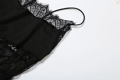 Mesh lace 2 piece cami maxi dress