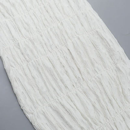 Square neck textured smocked cami maxi dress