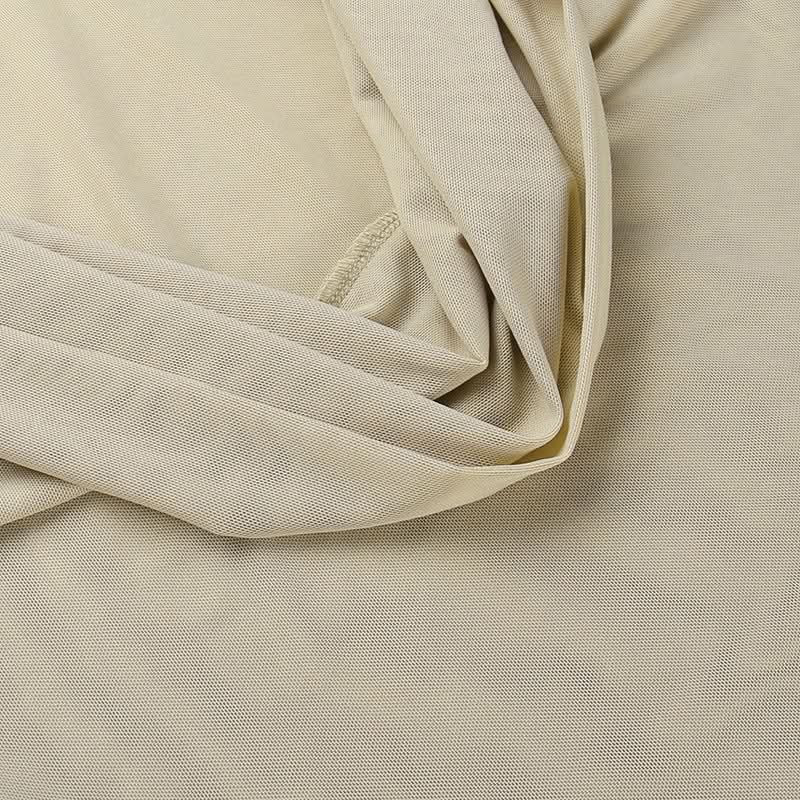 Hoodie sheer mesh slit ruffle maxi dress