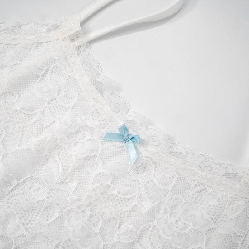 U neck lace bowknot cami top