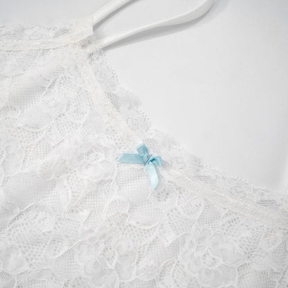 U neck lace bowknot cami top