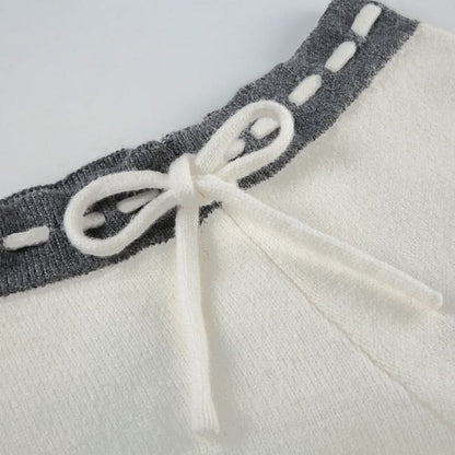 Drawstring self tie five-pointed star pattern short pant