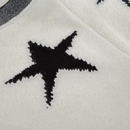 Drawstring self tie five-pointed star pattern short pant