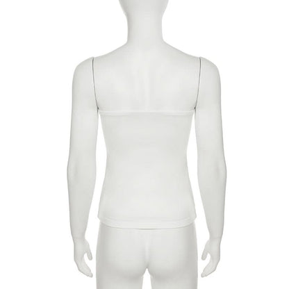 Flower print backless contrast tube top