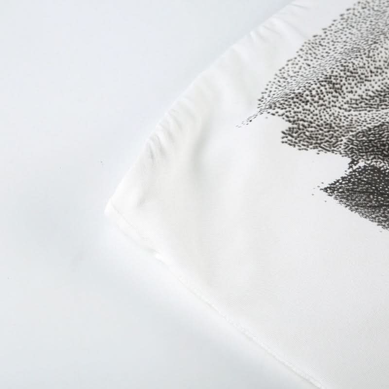 Flower print backless contrast tube top