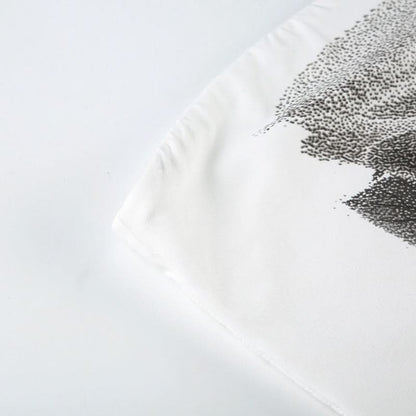 Flower print backless contrast tube top