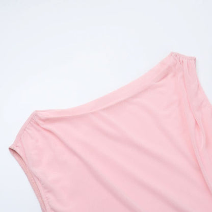 Off shoulder mesh slit ruched maxi dress