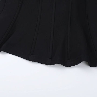 Corset zip-up solid tube top