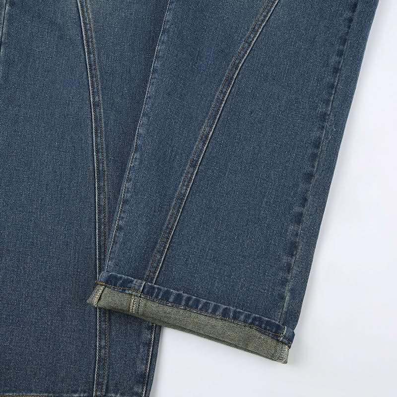 Self tie low rise hollow out jeans