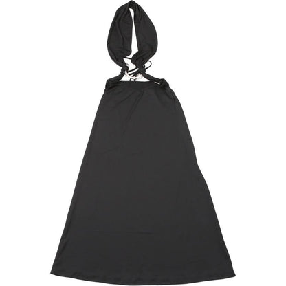 Halter snake applique backless self tie maxi dress