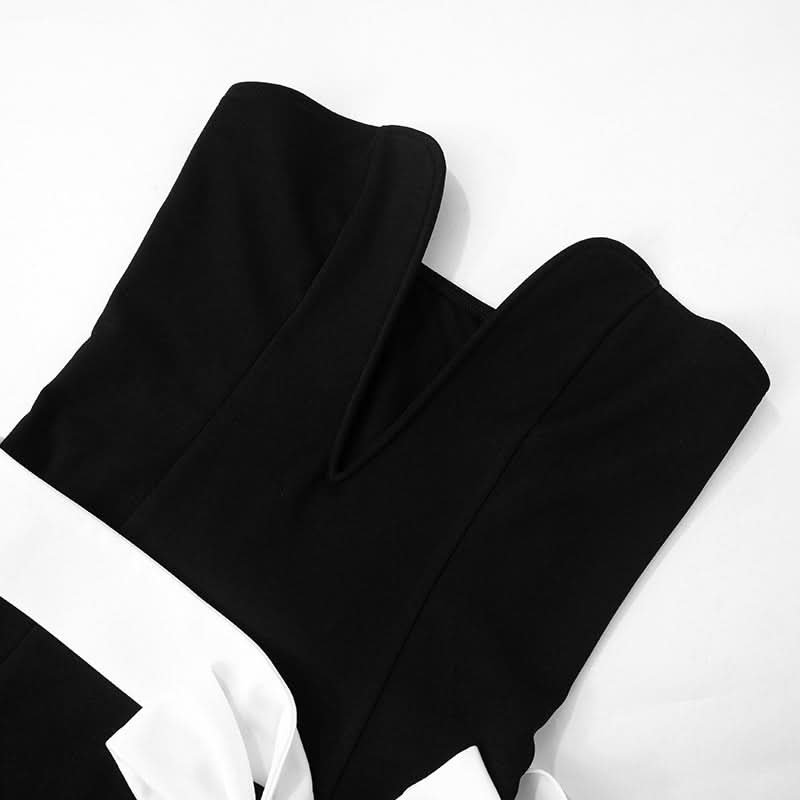 Bowknot sweetheart neck backless tube mini dress