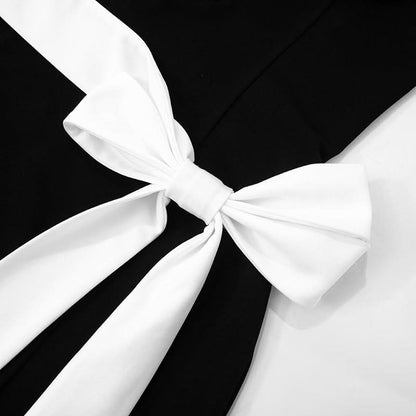 Bowknot sweetheart neck backless tube mini dress