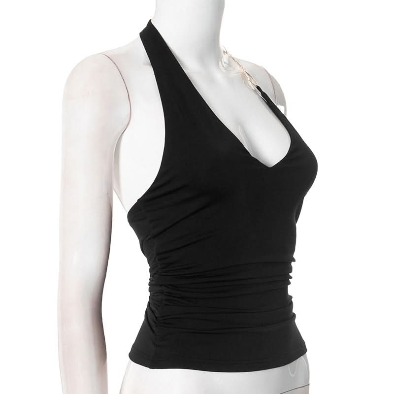 Halter o ring backless top