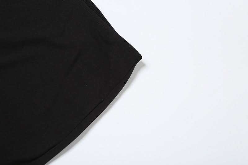 Mesh patchwork high slit maxi skirt