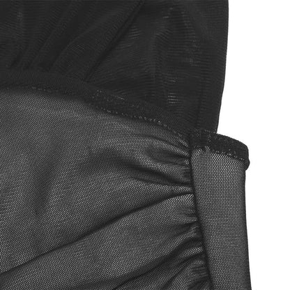 Cap sleeve ruched mesh maxi skirt set