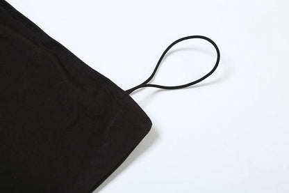 Spaghetti strap high slit lace up cami maxi dress