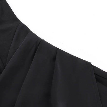 Slit zip-up lace ruched halter backless midi dress