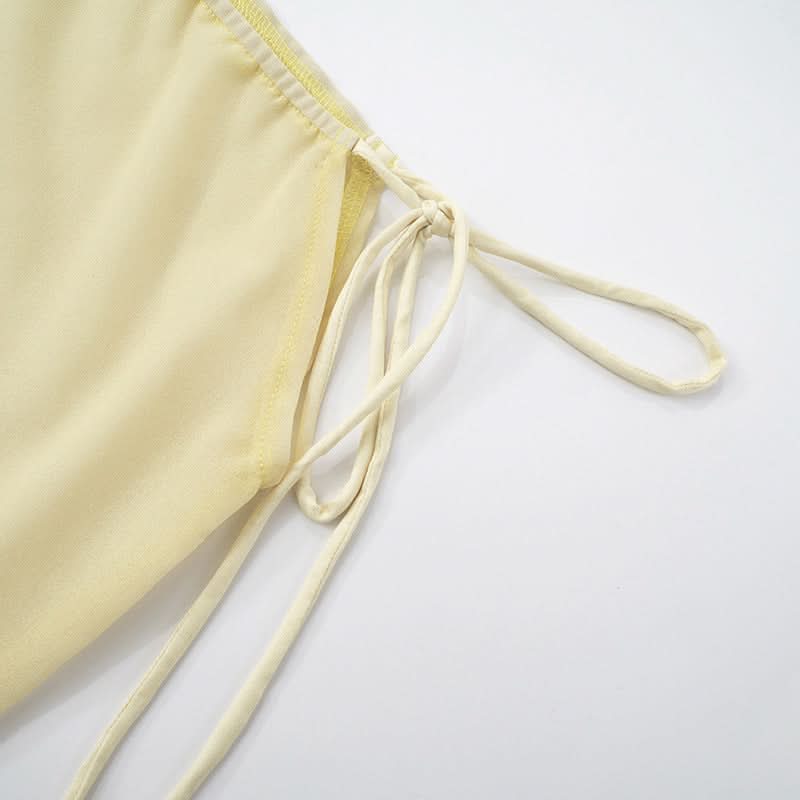 Halter self tie v neck print 3 piece maxi skirt set