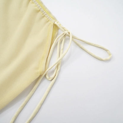 Halter self tie v neck print 3 piece maxi skirt set