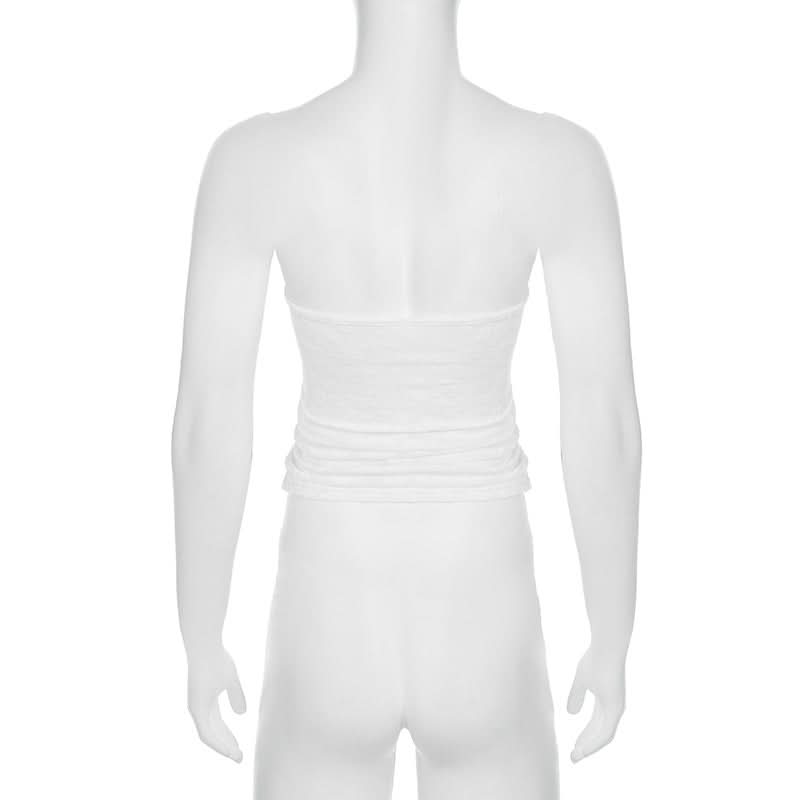 Sweetheart neck drawstring self tie top